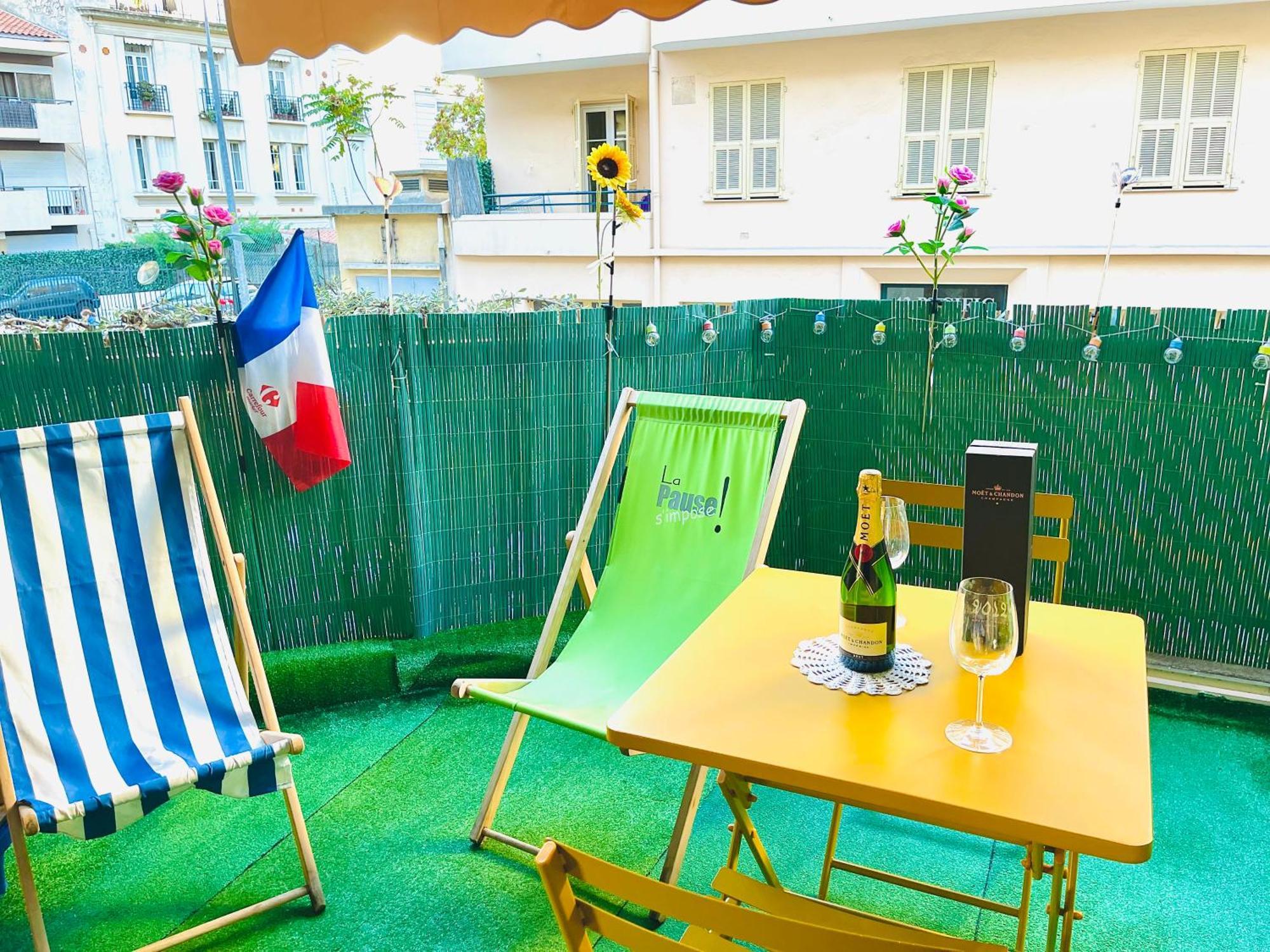 Confortable Studio A Nice Centre Cote Plage Bel Terrasse Paddle Exterior foto